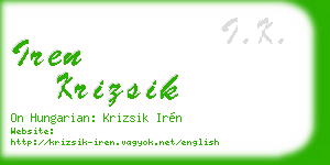 iren krizsik business card