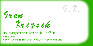 iren krizsik business card